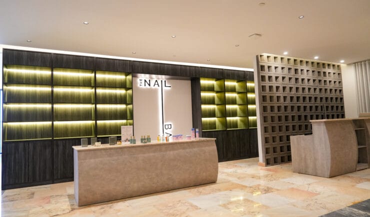 The Nail Bar reception interior design Riyadh - Meraki Design Build