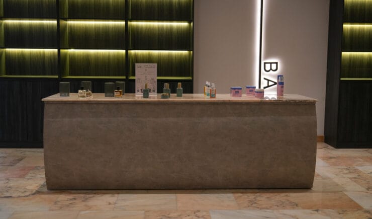 The Nail Bar reception interior design Riyadh - Meraki Design Build