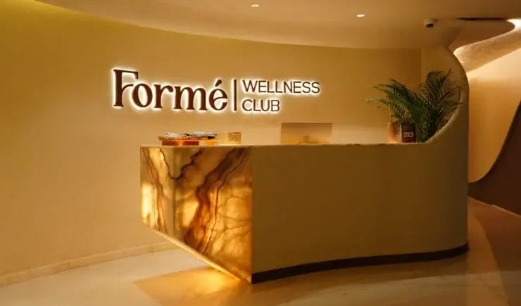Formé Wellness Club reception interior design Riyadh - Meraki Design Build