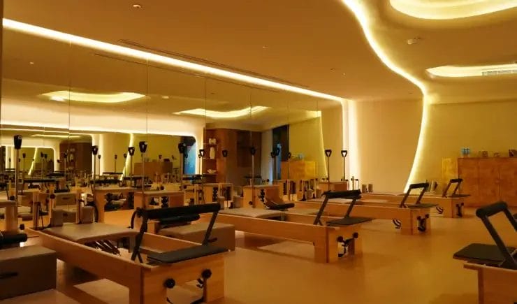 Pilates studio interior design Kingdom Tower Riyadh - Meraki Design Build