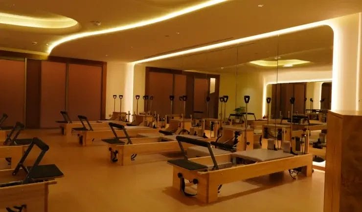 Pilates studio interior design Kingdom Tower Riyadh - Meraki Design Build