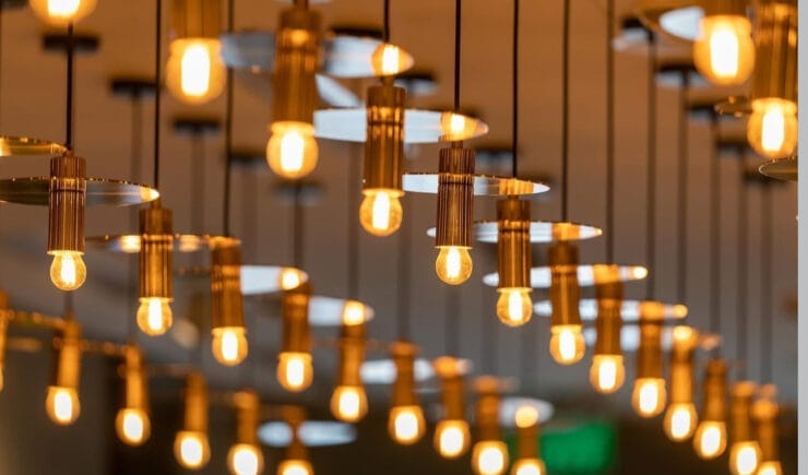 Restaurant pendant lighting design Riyadh Boulevard - Meraki Design Build