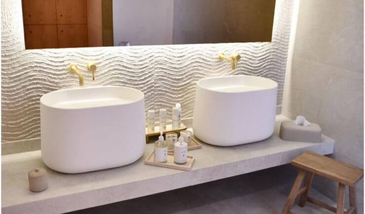 Luxury bathroom vanity interior design Riyadh - Meraki Design Build