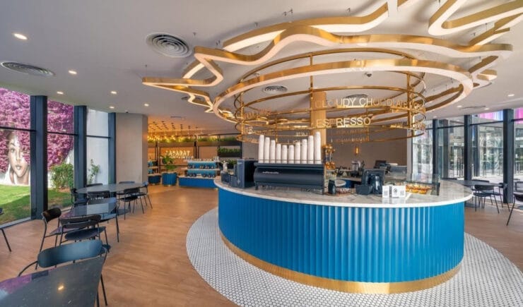Bafarat restaurant cafe interior design Riyadh Boulevard - Meraki Design Build